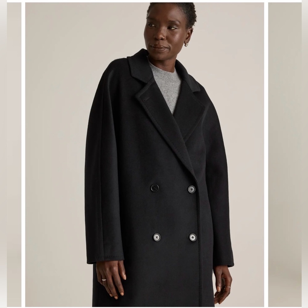 Quince Italian Wool Double Breasted Slouch Coat, NWOT , various sizes